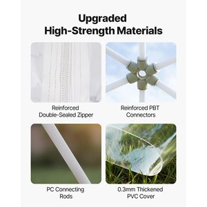 Tenda a Cupola da Giardino 12 X 7,2 ft, Igloo Trasparente in PVC per 4-7 Persone, Serra Geodetica Resistente alle Intemperie con Finestra - Product Image 5