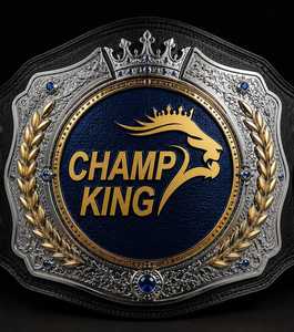 Cinturón de Campeonato Champ King, Diseño de Placa Metálica, Hebilla de Aleación, Estilo Formal - Product Image 1