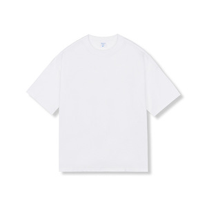 เสื้อยืดสตรีทแวร์โอเวอร์ไซส์แบบยูนิเซ็กซ์ ขายส่ง สกรีนโลโก้ด้านหน้าตามสั่ง ผ้าฝ้าย 100% คอกลม แขนสั้น ป้องกันขนร่วง - Product Image 2