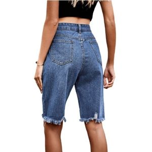 Jean en denim délavé coupe droite taille mi-haute décontracté et respirant pour femme, nouvelle collection été 2026, style vintage européen et américain - Product Image 3