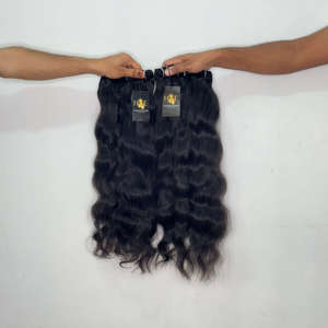 Extensiones de Cabello Rizado Brasileño Deepwave, Cabello Humano Natural Liso Negro Ondulado Brasileño de Visón Crudo, Extensiones de Cabello Indio - Product Image 1