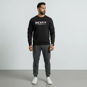 Sweat-shirt à col rond pour homme avec logo personnalisé, pull-over uni, style décontracté, sweat-shirt surdimensionné, fabricant pakistanais - Product Image 1
