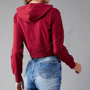 เสื้อฮู้ดดี้ครอปสีน้ำเงินเข้มสุดหรู ขนาดพลัสไซส์ สินค้ามาใหม่ ขายดี ผ้าฝ้ายฟลีซ 100% สวมใส่สบาย แบรนด์สั่งทำพิเศษ - Product Image 3