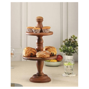 Support à gâteau en bois tendance, support à fruits populaire, décoration de table, présentoir à desserts pour fêtes - Product Image 4