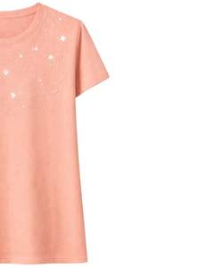 Camiseta de Algodón Personalizada para Mujer con Estampado de Estrella de Diamantes de Imitación, Manga Corta, Cuello Redondo, Top Casual de Moda para Mujer, Diseño OEM Personalizado - Product Image 3