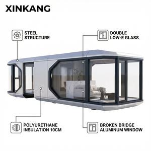 Casa Prefabricada de Lujo Tipo Cápsula Espacial, Estructura de Acero, Impermeable, con Energía Solar, Casa Pequeña Moderna, Cabaña, Glamping, Resort, Oficina - Product Image 3