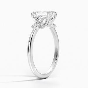 BOJ <b>Ring</b> 045 <b>Emerald</b> Cut 925 <b>Silver</b> Grand Fiore Diamond & Rhodium Plated Wedding 2ct D Color VVS1 Moissanite GRA Certified <b>Ring</b> - Product Image 2