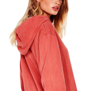 Sudadera con Capucha Extra Grande para Mujer, Color Sólido, Tejido de Algodón, Manga Larga, Diseño con Bolsillos, Ropa de Otoño - Product Image 3