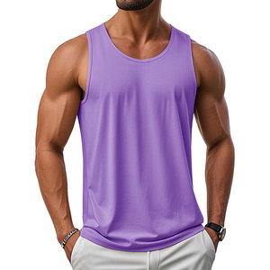 Camiseta sin Mangas Transpirable de Diseño Superior para Hombre, para Gimnasio, Correr, Baloncesto, Senderismo, Ciclismo, Playa, Uso en Verano, Tejida en Poliéster/Algodón - Product Image 2