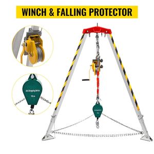 Kit Treppiede per Verricello da 1200 libbre per Spazi Confinati con Staffa per Gamba da 7 piedi e Cavo da 98 piedi, Motore 12V DC, Treppiede di Salvataggio 3 - Product Image 3