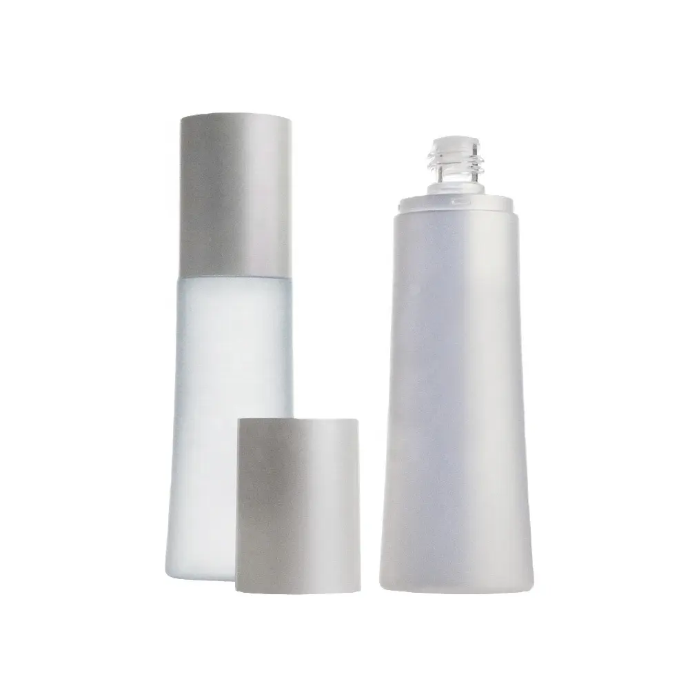 30ml-200ml PETG Oval Curve Cosmetics Single Wall Lotion Bottle w/ PP Round Cap Lid Leakproof Bar | PE Inner Plug (JOSC Series)
