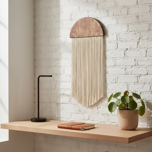Bohemian Macrame Wall Hanging Natural Fiber Vertical Design Irregular Shape Home Decor Living Room Art Piece <b>Single</b>-Piece - Product Image 4