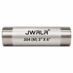 Conector de Tubería de Acero Inoxidable 304 de Precisión, 3 Pulgadas de Diámetro, 6 Pulgadas de Longitud, Rosca Macho, Unión para Plomería - Product Image 1