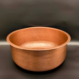 <b>Round</b> Shape Elegant Copper Pedicure Bowl With Smooth Edges Foot Soak <b>Basin</b> For Spa And Salon Use At Wholesale Price - Product Image 6