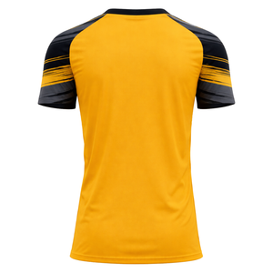 Maillot de football Estro jaune et noir, léger, respirant, anti-humidité, pour entraînement sportif, uniforme d'équipe homme/femme - Product Image 3