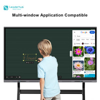 Tableau blanc interactif de 75 pouces avec écran 4K et 50 points tactiles Android/Windows pour les conférences gouvernementales et l'éducation scolaire
