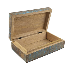 กล่องไม้โบราณแกะสลักแผนที่โลกกล่องสี่เหลี่ยมไม้มะม่วงแข็งสำหรับเป็นของที่ระลึกและของขวัญใช้ขายส่ง - Product Image 6