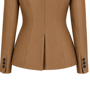 Chaqueta Ecuestre Camel para Mujer, Corte Entallado, Blazer para Montar a Caballo, Abrigo Elegante para Competencia Ecuestre, Ropa de Moda Personalizada al por Mayor - Product Image 6