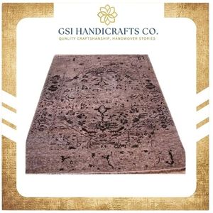 Alfombra Rectangular Moderna de Pelo Corto con Diseño Abstracto Rosa Teñido, Ideal para Pasillos, a Precio Económico - Último Modelo y Elegante - Product Image 2