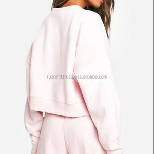 Sudadera de mezcla de algodón de ajuste relajado Con aspecto limpio simple, pieza de capas ideal, ropa de calle esencial para ropa informal de todas las estaciones - Product Image 4