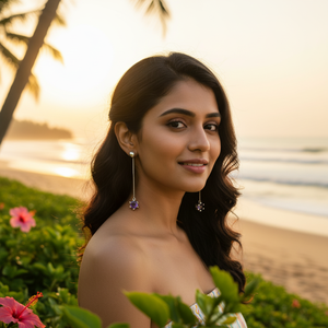 Pendientes de Plata de Ley 925 con Gemas Moradas de Diseño 2026, para Mujeres y Niñas, Ideales para Bodas y Fiestas - Product Image 5