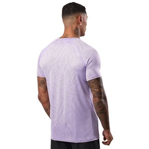 Camiseta deportiva con estampado gráfico de color morado claro para hombre, cuello redondo, manga corta, atlética, para gimnasio, entrenamiento, ropa deportiva informal, Activewe - Product Image 3
