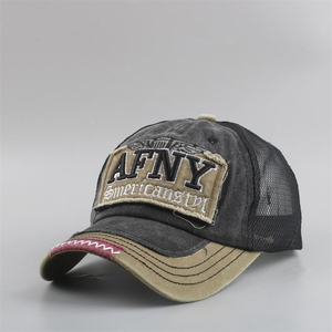 American-style New Washed <b>Baseball</b> <b>Cap</b> for Men, Large Head Circumference, Curved Brim, Denim Distressed Style That Makes the - Product Image 4