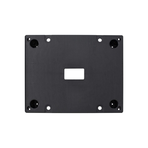 Plaque de base rectangulaire noire pour pieds de meuble avec pieds à cheville, support de montage métallique pour armoire et support d'écran - Product Image 4