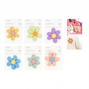 Fiori in Tessuto Ilan 7cm Colorati Accessori Decorativi per Artigianato - Product Image 2