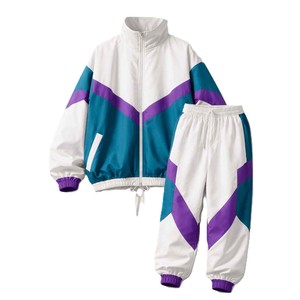 Ensemble veste coupe-vent légère en nylon et pantalon de survêtement, avec coutures personnalisées, tissu en maille, tenue de jogging, vêtements de sport, survêtement - Product Image 6