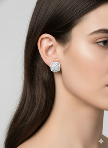 Pendientes con diamantes redondos para mujer, diamantes naturales y cultivados en laboratorio - Product Image 3