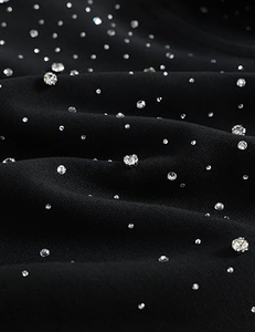 Sweat-shirt à capuche surdimensionné personnalisé avec strass, unisexe, streetwear, 100% coton molletonné, sweat-shirt de luxe orné de cristaux, OEM ODM - Product Image 3