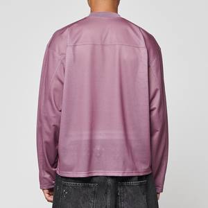 Maillot de football américain respirant à manches longues et coupe oversize en maille, style streetwear décontracté en polyester, maillot Y2K - Product Image 3