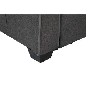 Divano letto moderno William da 70 pollici in tessuto grigio con 2 porte USB per la ricarica e 4 cuscini decorativi - Product Image 6