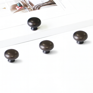 Durable Zinc Alloy Round Cabinet <b>Knob</b> Minimalist Furniture Handle Matte Black <b>Drawer</b> <b>Pull</b> for Kitchen Bathroom Dining Room - Product Image 2