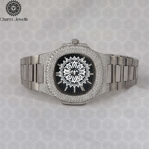 Charm_Jewells Luxury Stainless Steel Round Mechanical <b>Watch</b> Analog Dial Sapphire Crystal <b>Diamond</b> Bezel Folding Clasp Women - Product Image 1