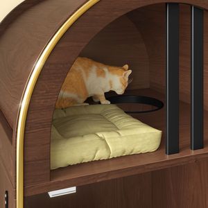 Lettiera e Cuccia 2-in-1 per Gatti, Arredamento Carino per Gatti, Rifugio a Due Livelli per 2 Gatti - Product Image 4