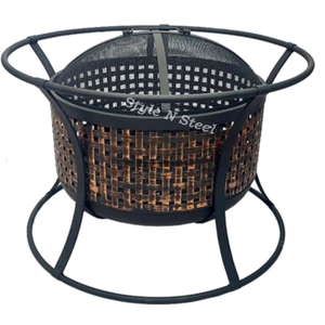 Brasero de luxe en fer avec peinture résistante à la chaleur, design autoportant, chauffage extérieur au charbon/bois - Product Image 2