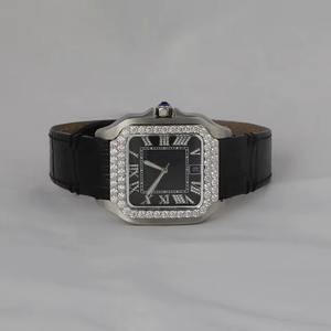 Reloj con Diamante Moissanite de Corte Redondo D VVS1 con Correa de Goma Estilo Hip Hop para Hombre y Mujer - Fabricante Indio de Proveedor Indio - Product Image 3