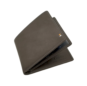 [La Mejor Oferta] Cartera Bifold Unisex Castello con Protección RFID, de Cuero Genuino Suave, Cierre de Broche, Forro de Poliéster, Grabado en Relieve, Negro/Marrón Oscuro - Product Image 2