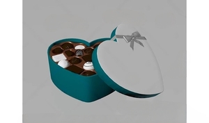 TH CBB-0283 Custom Heart-Shaped Rigid Chocolate Box with Elegant Lid, Insert Tray, and Logo Printing for Gift Packaging - Product Image 5