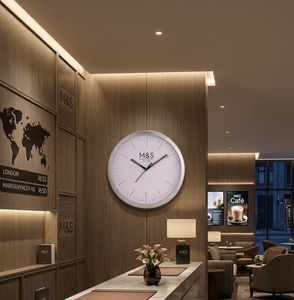 M&S Modern Round Wall <b>Clock</b> Metal Minimalist Design Wholesale high-finish analog <b>clocks</b> Customized At Low Cost - Product Image 1