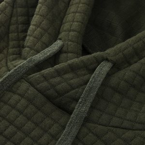 Ensemble de survêtement homme été 100 % coton couleur unie, coupe ample, léger, coupe-vent à capuche + pantalon 2 pièces - Product Image 6