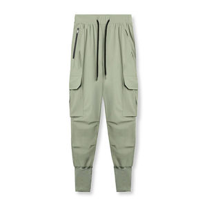 2026 Luxury Regular Fit Breathable Mid Waist Solid Color Fashion Pocket Quick Dry Canvas Windbreaker Sportswear <b>Trouser</b> Men's - Product Image 1
