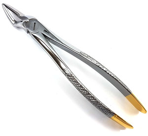 Pince d'extraction manuelle Nr.51 pour racines dentaires, molaires, extraites par force, en acier inoxydable, autoclavable, certifiée CE, pour usage dentaire - Product Image 1