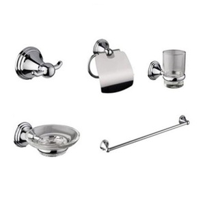 Bathroom Accessories 5-Piece Set DF-4805 Honeybee Chrome Plated Modern Wall-Mounted Eco-Friendly - Product Image 1