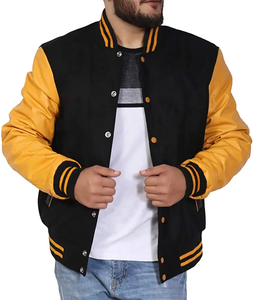 <b>Plus</b> <b>Size</b> Men's Versity College <b>Jackets</b> Wholesale Blank Varsity <b>Jackets</b> Custom Logo Plain Casual Wear Letterman Varsity <b>Jacket</b> - Product Image 1