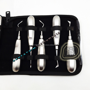 Ensemble de 10 pièces d'élévateurs de racines dentaires avec logo personnalisé Instruments en acier inoxydable avec étui Modèle certifié CE DT-DI-1543 - Product Image 4