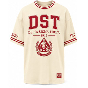 เสื้อยืดสีแดง DST 1913 แขนสั้น ผ้าคอตตอนเจอร์ซีย์ คอกลม สไตล์พรีปปี้ ทรงโอเวอร์ไซส์ สำหรับผู้ชาย ลวดลายพิมพ์ - Product Image 5
