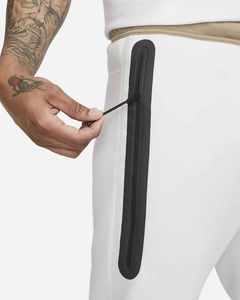 <b>Men's</b> <b>White</b> Color Blocked Fleece Sweatpants Elastic Waist Drawstring Casual Autumn Wear Side Pockets - Product Image 4